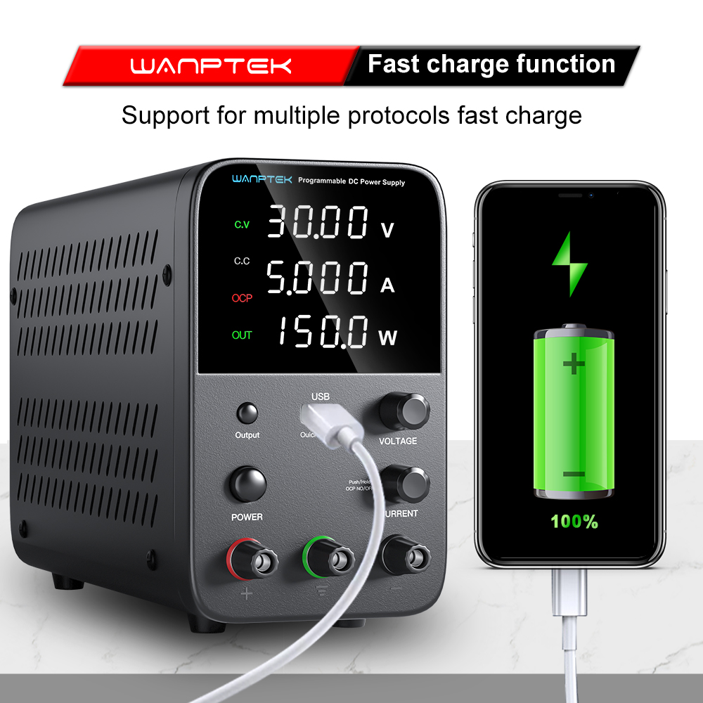 Wanptek Laboratory Power Suppl - Programmable Dc Power Supply 60V 5A ulasan dan harga