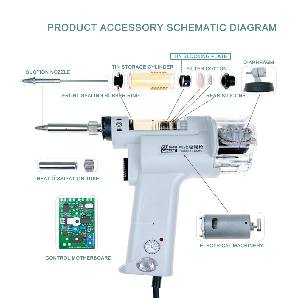 S-993A Single-pump Electric De - Desoldering Gun Vacuum Electric ulasan dan harga