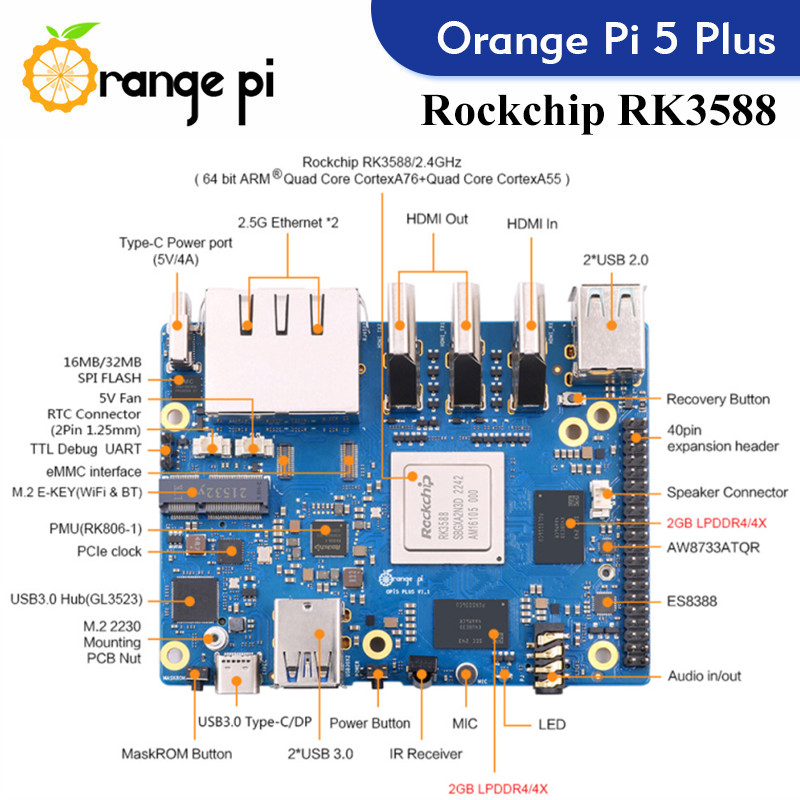Orange Pi 5 Plus Single Board  - Orange Pi 5 Plus 16Gb ulasan dan harga
