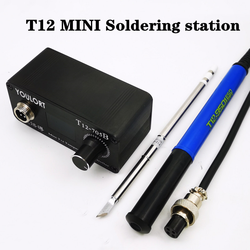 MINI T12-705B Soldering Iron s - Soldering Station T12 Oled ulasan dan harga