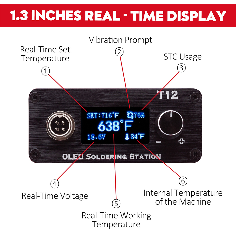 OLED T12 Soldering Iron Statio - Soldering Station T12 Oled ulasan dan harga