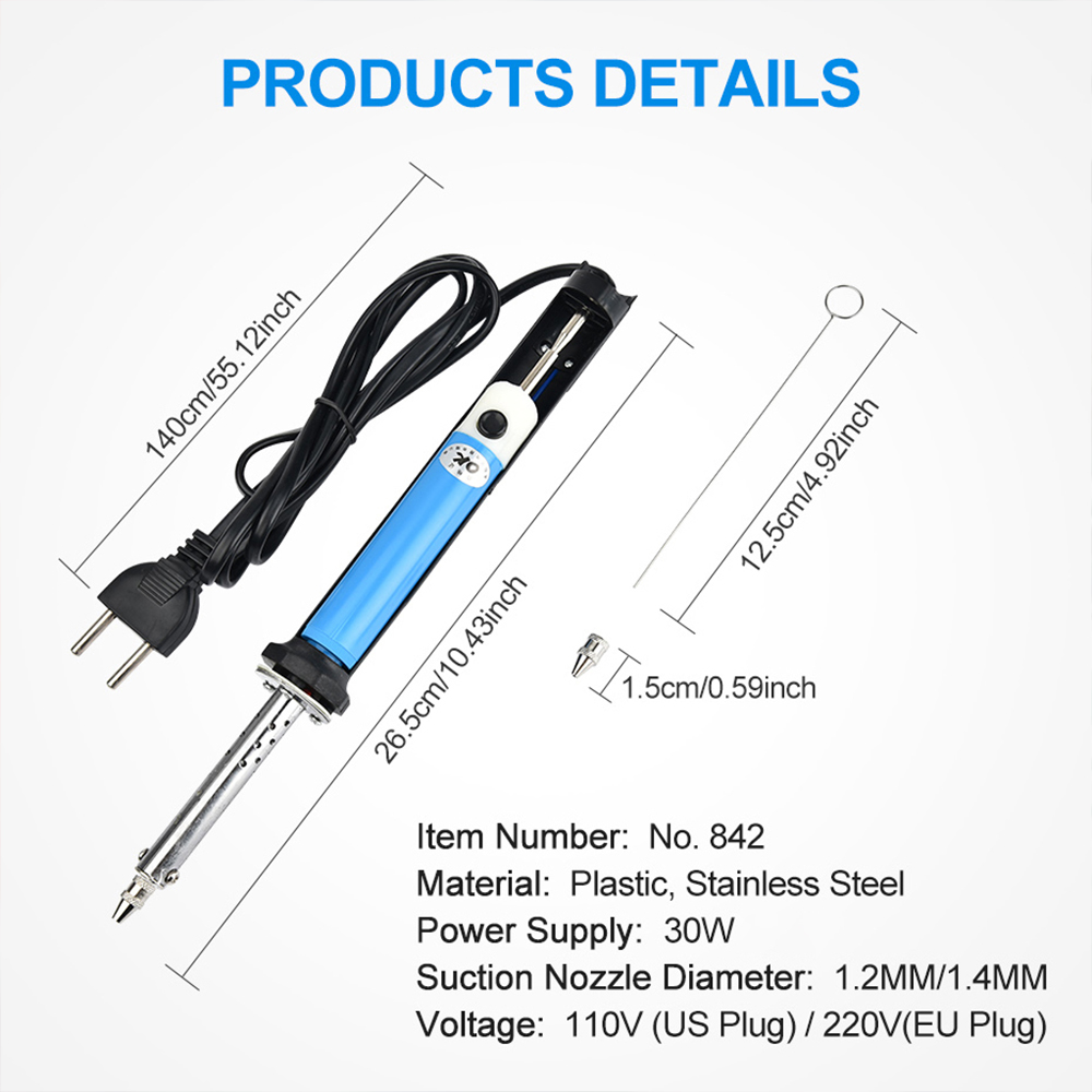 30W Electric Vacuum Desolderin - Desoldering Gun Vacuum Electric ulasan dan harga