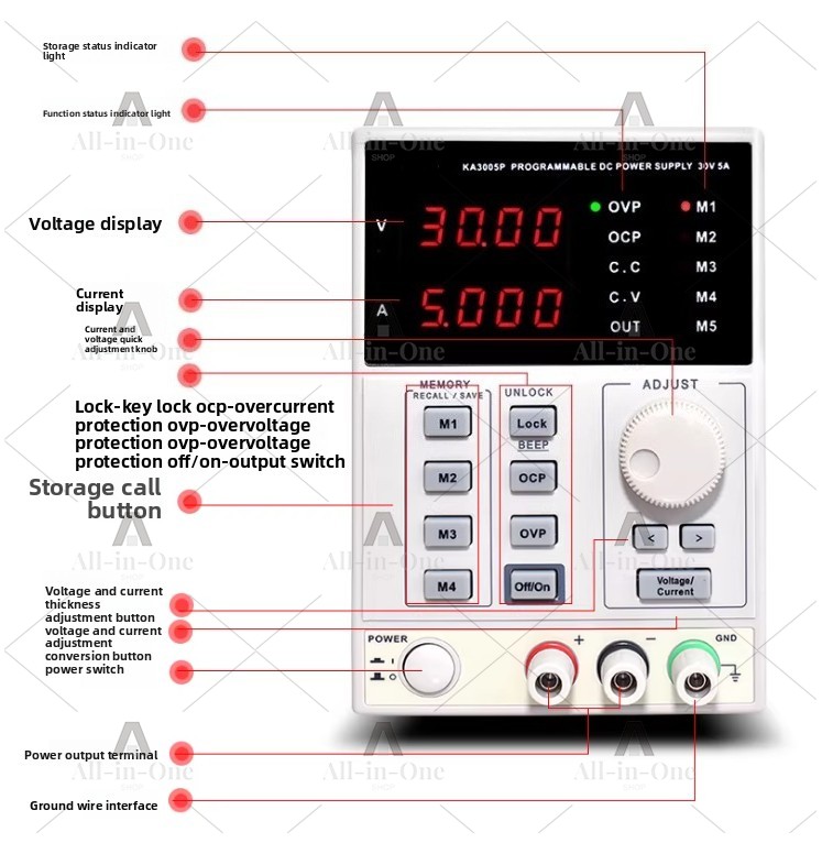 KA3003D / KA3005P Digital Prog - Programmable Dc Power Supply 60V 5A ulasan dan harga